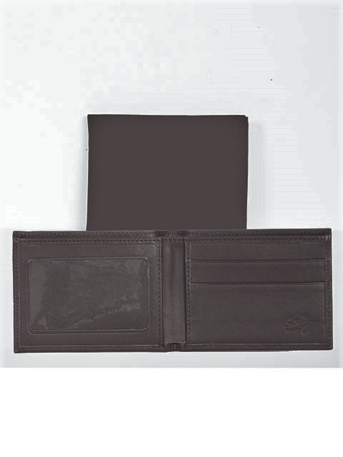 Scully Men's Nappa Leather Slim Bifold ID Wallet Black