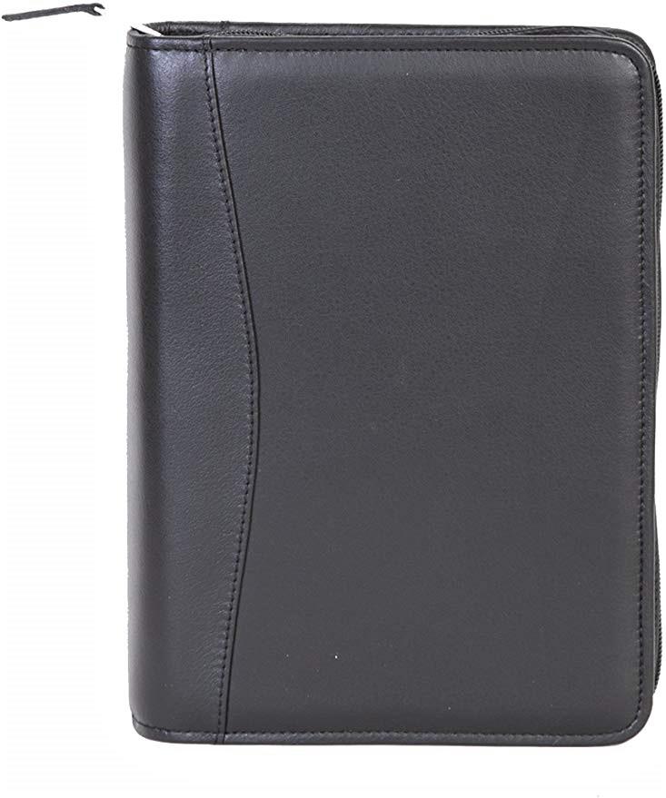 Scully Leather 7 Ring Agenda Planner Black