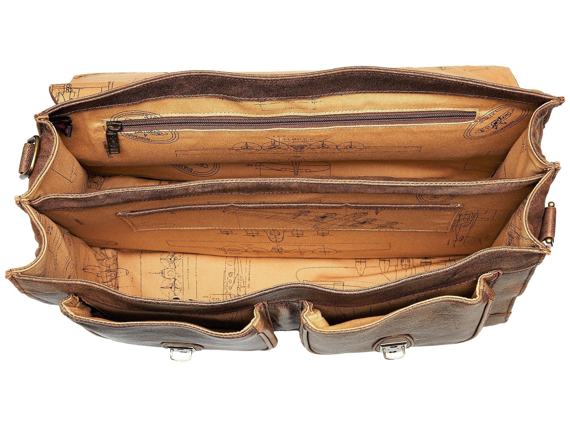 Briefcase Scully Leather Bags Scully Aero Squadron Leather Front