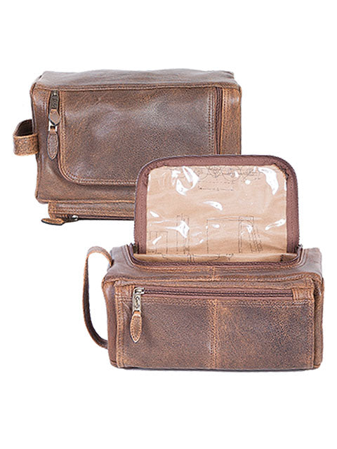 Scully Aero Squadron Leather Zip Shave Kit