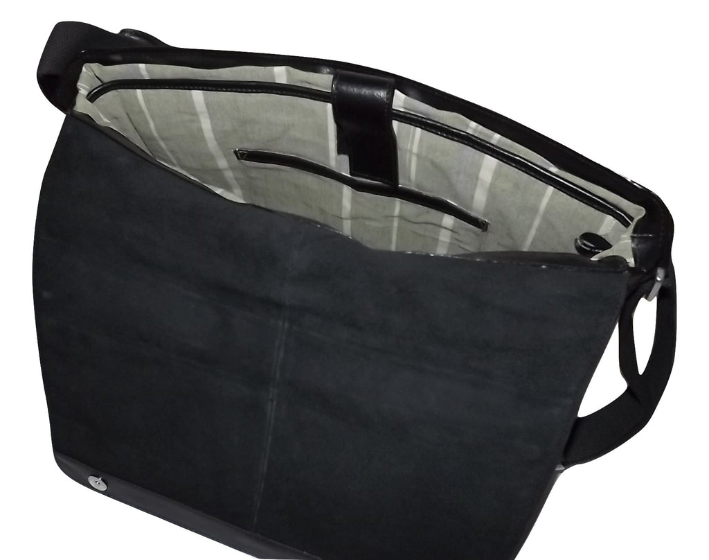 Scully Hidesign Corporate Series Laptop Messenger Bag Black