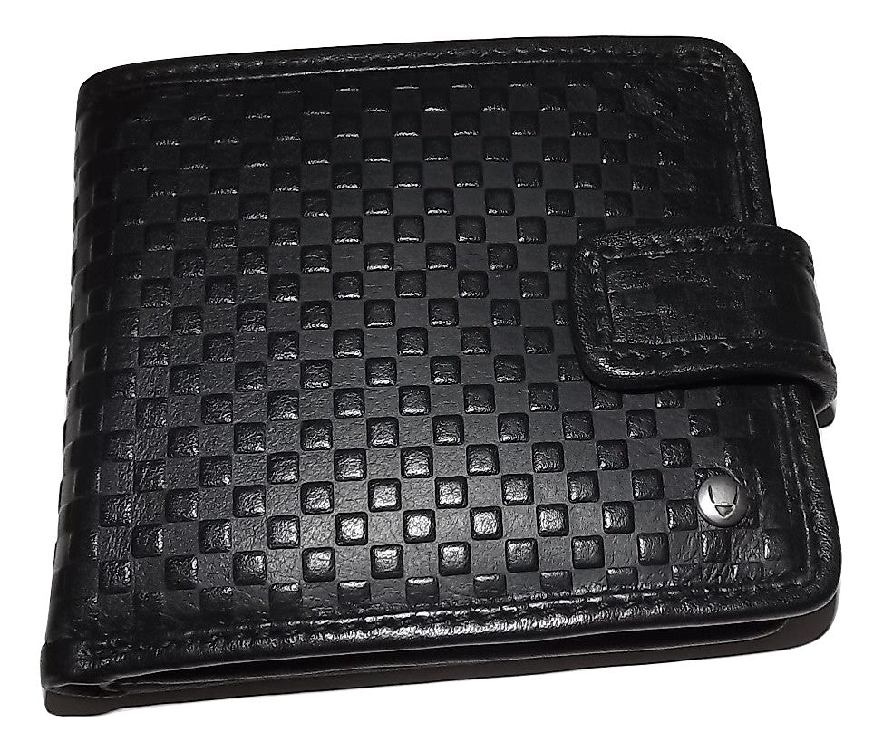 Scully Hidesign Leather Bifold Center-Flip ID Wallet Black