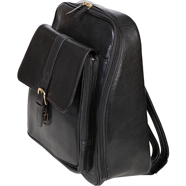 Scully Leather Laptop Business Backpack Black