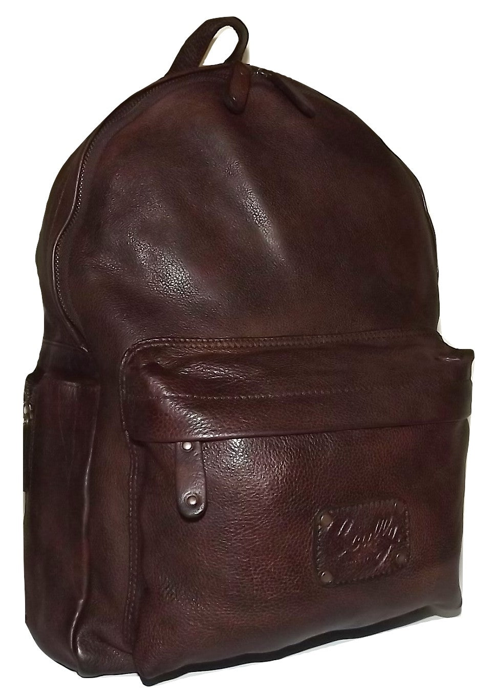 Italian Leather Laptop Backpack for Men