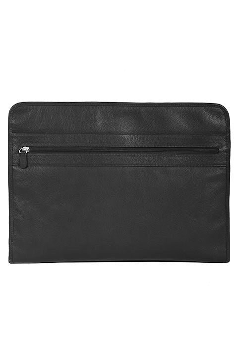 Scully Leather Zippered Business Portfolio with Tablet Pocket Black