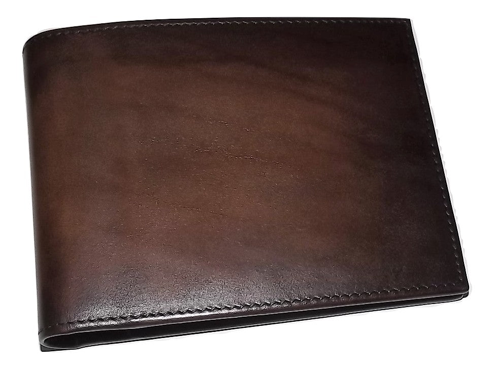 Spernanzoni Luxe Italian Leather Bifold 8 Pocket Wallet Espresso