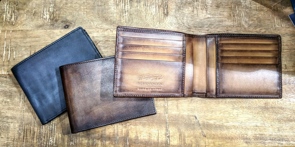 Spernanzoni Luxe Italian Leather Bifold 8 Pocket Wallet