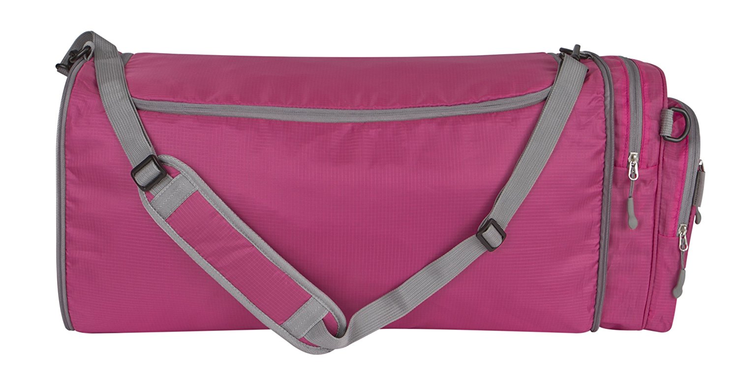 crossbody travel duffle bag Travelon Convertible 2-in-1 Crossbody Duffel, Berry