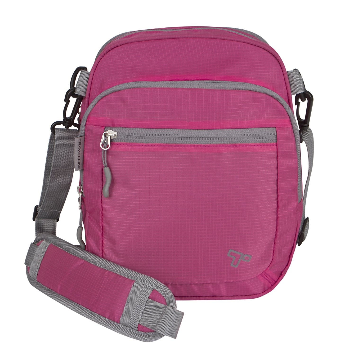 crossbody travel duffle bag Travelon Convertible 2-in-1 Crossbody Duffel, Berry